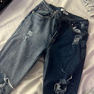 Almost Famous - 2 colored distressed jeans - new without tags - super cute